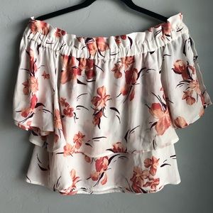 Off the shoulder flower top